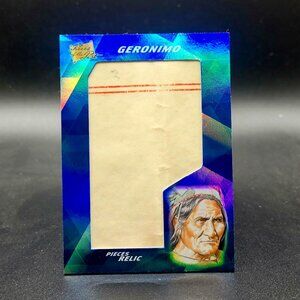 2021 Pieces of the Past Geronimo Jumbo Document Relic Apache Chief Leader